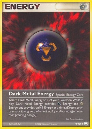 Image of Dark Metal Energy 094  - Reverse Holofoil Team Rocket Returns - Uncommon