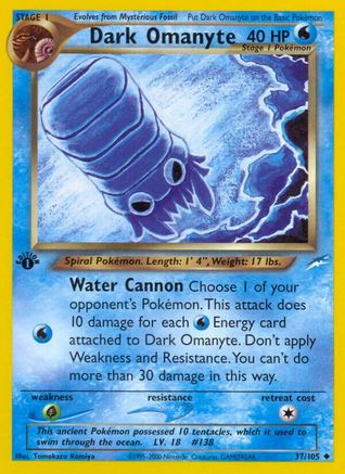 Image of Dark Omanyte 037/105  - 1st Edition Neo Destiny - Uncommon