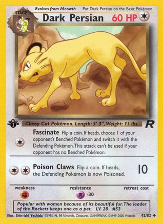Image of Dark Persian 042/82  - Unlimited Team Rocket - Uncommon