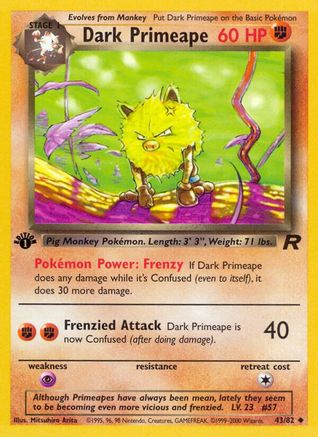 Image of Dark Primeape 043/82  - Unlimited Team Rocket - Uncommon