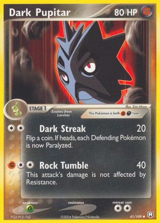 Image of Dark Pupitar 041/109  - Reverse Holofoil Team Rocket Returns - Uncommon