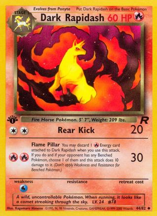 Image of Dark Rapidash 044/82  - Unlimited Team Rocket - Uncommon