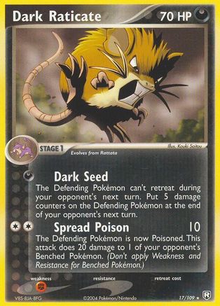 Image of Dark Raticate 017  - Reverse Holofoil Team Rocket Returns - Rare