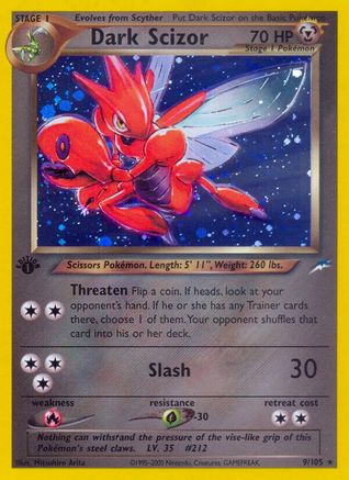 Image of Dark Scizor 009  - 1st Edition Holofoil Neo Destiny - Holo Rare