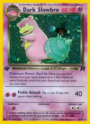 Image of Dark Slowbro (12) 012/82  - 1st Edition Holofoil Team Rocket - Holo Rare