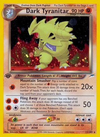 Image of Dark Tyranitar 011  - 1st Edition Holofoil Neo Destiny - Holo Rare