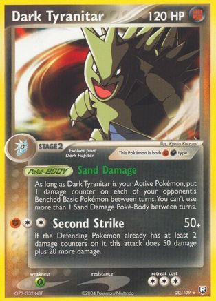 Image of Dark Tyranitar 020/109  Team Rocket Returns - Rare