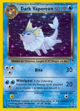Image of Dark Vaporeon 009  - Holofoil Legendary Collection - Holo Rare