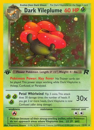 Image of Dark Vileplume (13) 013/82  - Unlimited Holofoil Team Rocket - Holo Rare