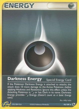 Image of Darkness Energy (Special) 093/109  - Reverse Holofoil Ruby and Sapphire - Rare