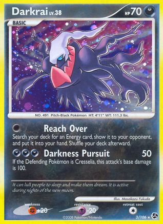 Image of Darkrai (3) 003  - Reverse Holofoil Great Encounters - Holo Rare