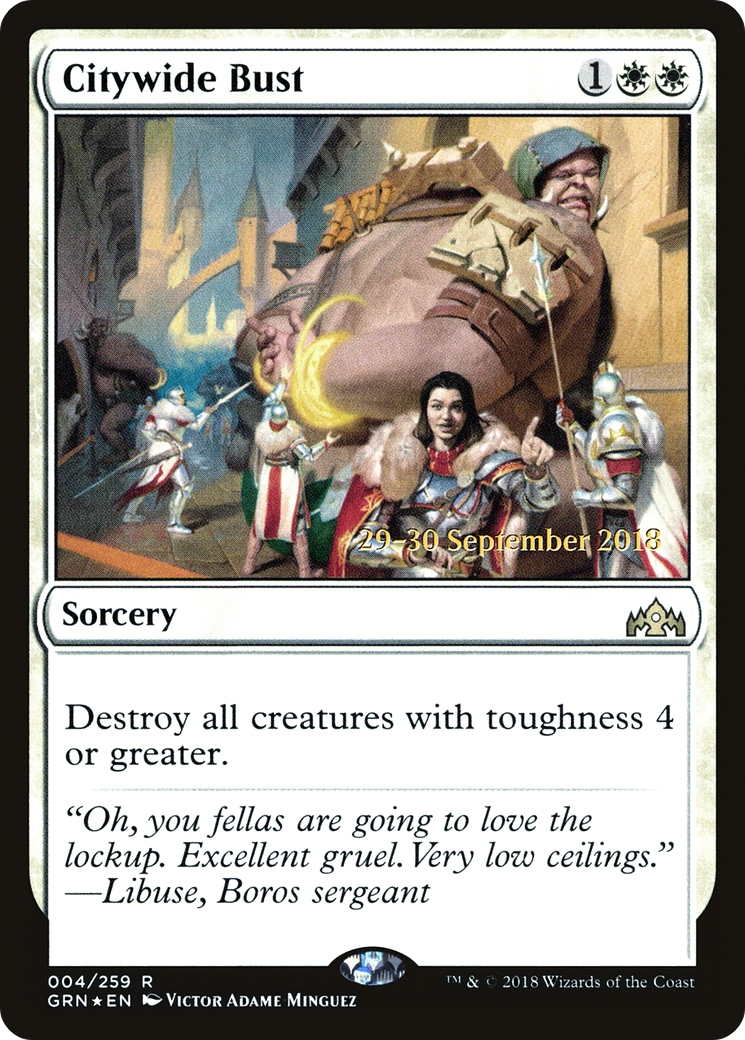 Image of Citywide Bust (PRE-04S) - Guilds of Ravnica Promos Foil