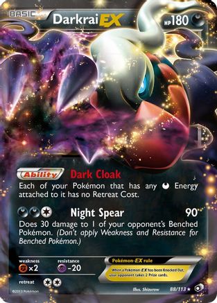 Image of Darkrai EX 088/113  - Holofoil Legendary Treasures - Ultra Rare
