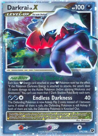 Image of Darkrai LV.X 104/106  - Holofoil Great Encounters - Ultra Rare