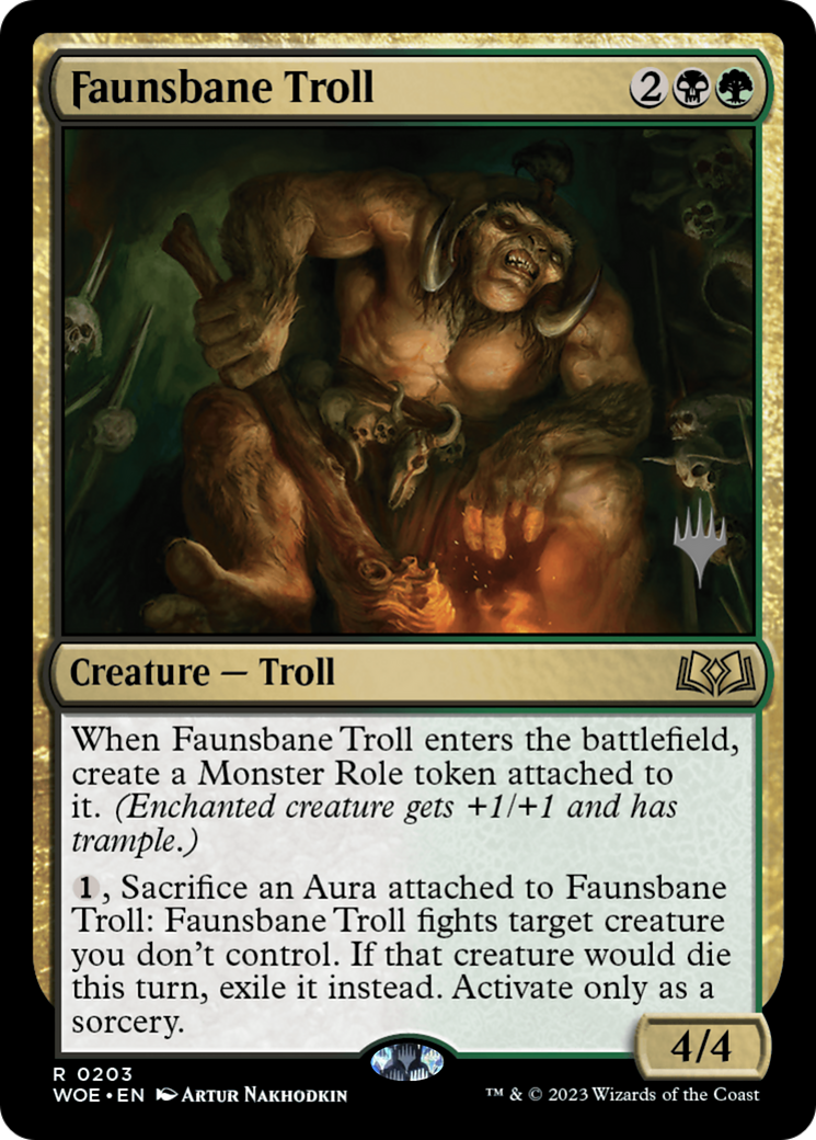 Image of Faunsbane Troll (PPWOE-203) - Wilds of Eldraine Promos Foil