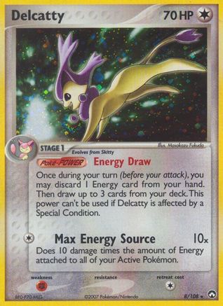 Image of Delcatty 008  - Reverse Holofoil Power Keepers - Holo Rare