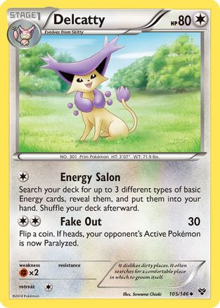 Image of Delcatty 105  - Reverse Holofoil XY Base Set - Uncommon