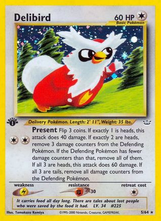 Image of Delibird 005/64  - Unlimited Holofoil Neo Revelation - Holo Rare