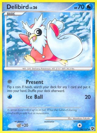 Image of Delibird 036  - Reverse Holofoil Great Encounters - Uncommon