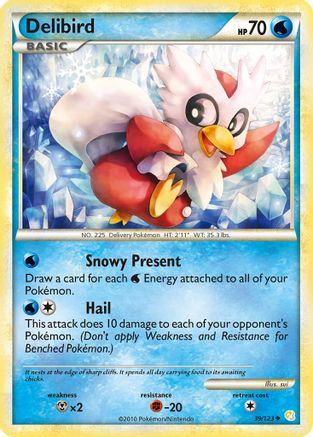 Image of Delibird 039  - Reverse Holofoil HeartGold SoulSilver - Uncommon