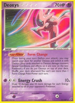 Image of Deoxys (Attack Forme) 017  - Reverse Holofoil Deoxys - Rare