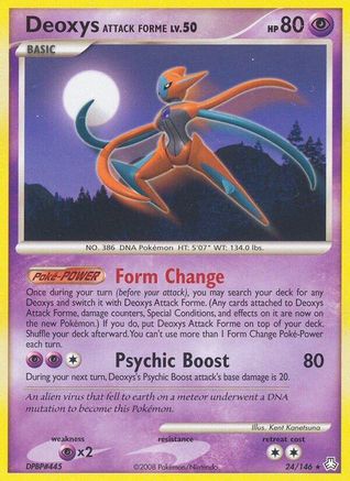 Image of Deoxys Attack Forme 024  - Reverse Holofoil Legends Awakened - Rare