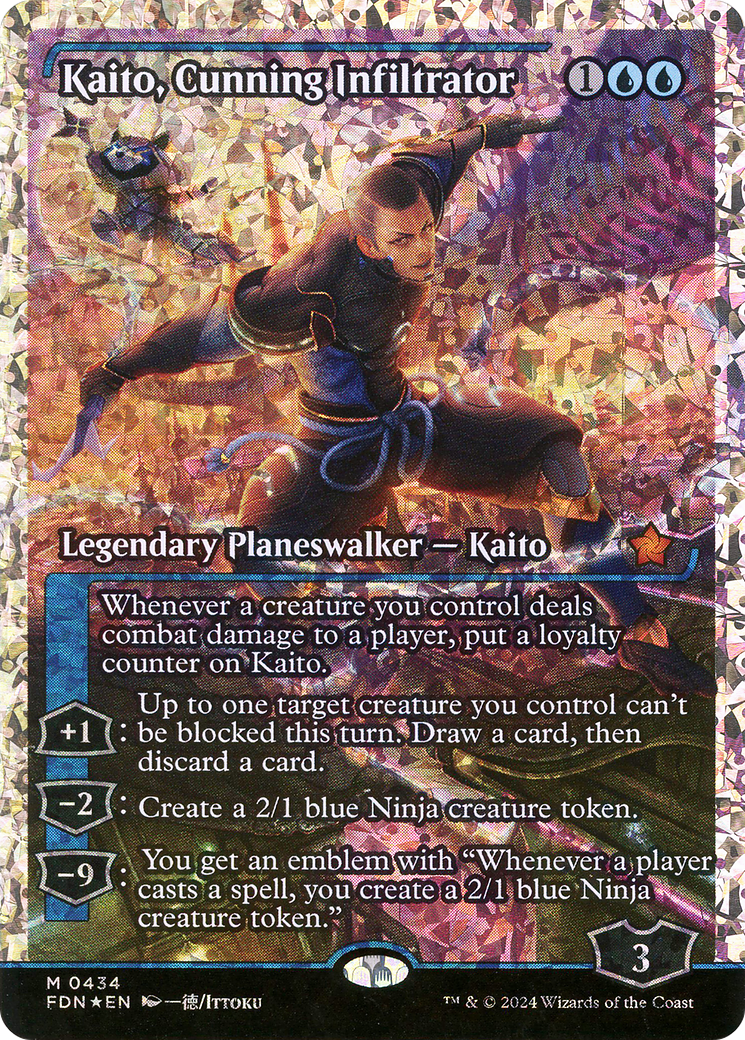 Image of Kaito, Cunning Infiltrator (Showcase) (Fracture Foil) (FDN-434) - Foundations: (Showcase) Foil