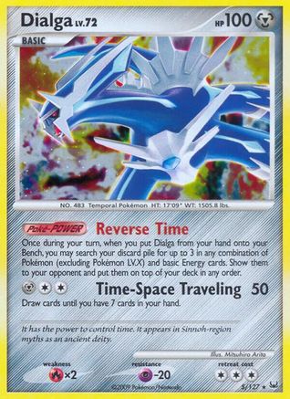 Image of Dialga (5) 005  - Holofoil Platinum - Holo Rare