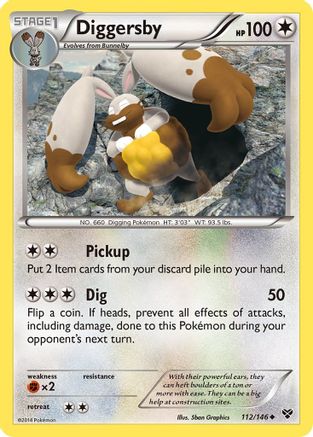 Image of Diggersby 112  - Reverse Holofoil XY Base Set - Uncommon