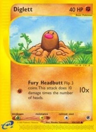 Image of Diglett 106/165  - Reverse Holofoil Expedition - Common