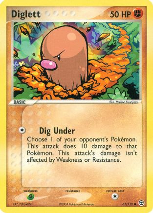 Image of Diglett 061/112  FireRed & LeafGreen - Common