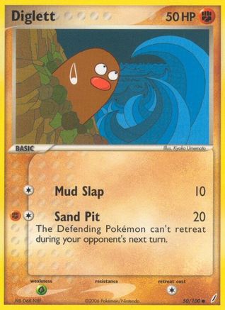 Image of Diglett 050/100  - Reverse Holofoil Crystal Guardians - Common