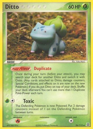 Image of Ditto (Bulbasaur) 036/113  - Reverse Holofoil Delta Species - Uncommon