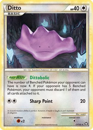 Image of Ditto 017  - Reverse Holofoil Triumphant - Rare