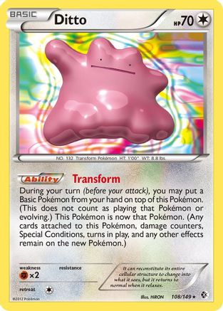 Image of Ditto 108  - Reverse Holofoil Boundaries Crossed - Holo Rare