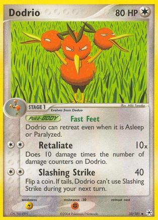 Image of Dodrio 033/101  - Reverse Holofoil Hidden Legends - Uncommon