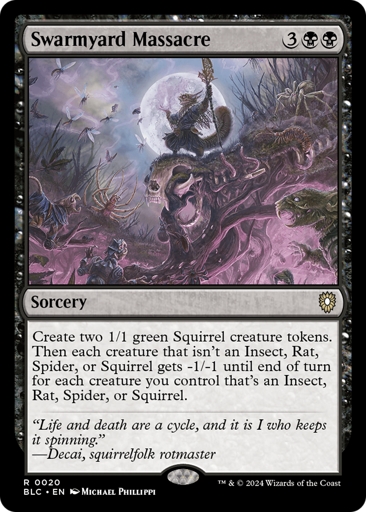 Image of Swarmyard Massacre (BLC-020) - Bloomburrow Commander