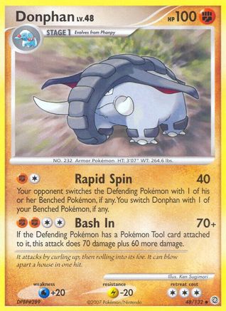 Image of Donphan 048  - Reverse Holofoil Secret Wonders - Uncommon