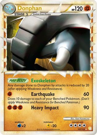 Image of Donphan (Prime) 107/123  - Holofoil HeartGold SoulSilver - Ultra Rare