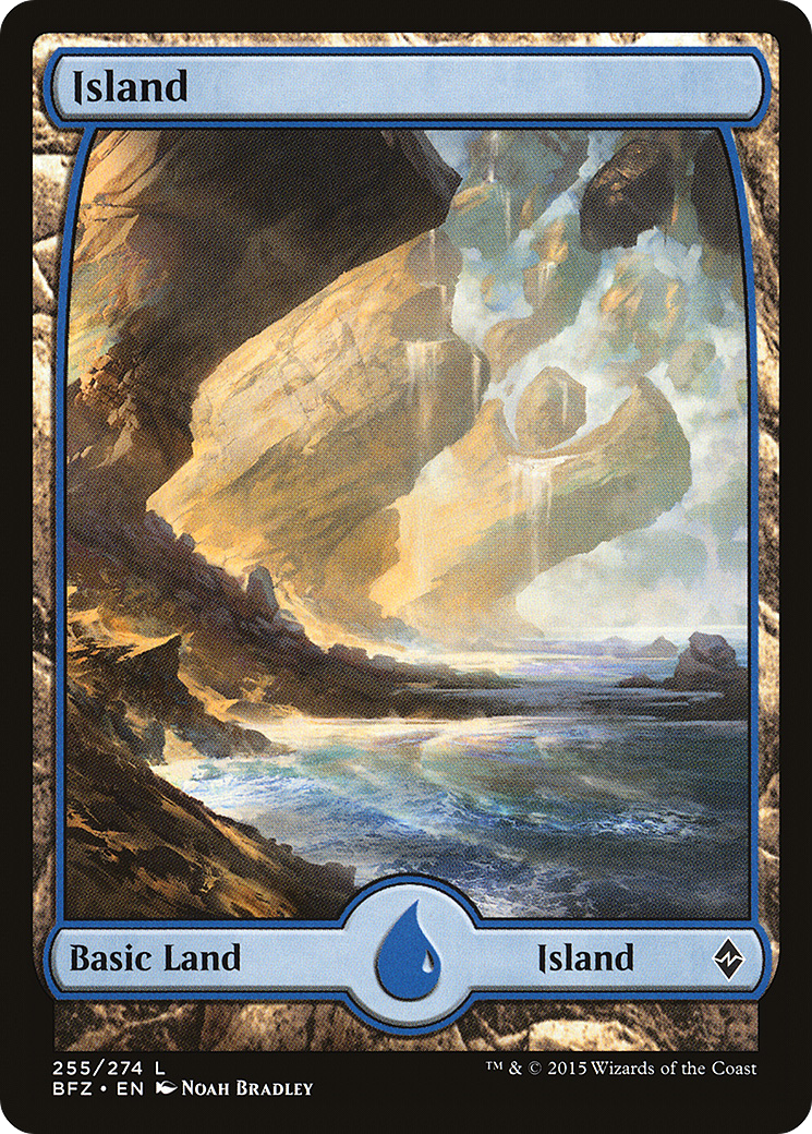 Image of Island (255) - Full Art (BFZ-255) - Battle for Zendikar Foil