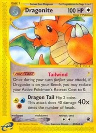 Image of Dragonite (43) 043  - Reverse Holofoil Expedition - Rare