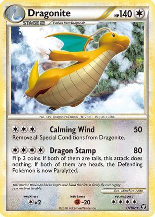 Image of Dragonite 018  - Reverse Holofoil Triumphant - Rare