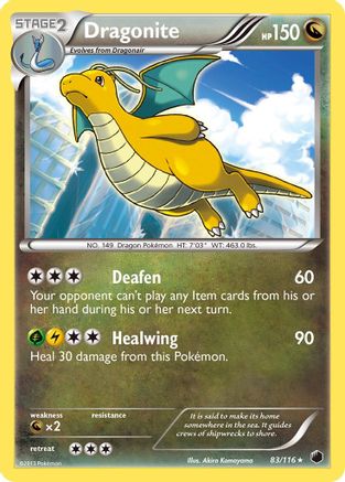 Image of Dragonite 083/116  - Reverse Holofoil Plasma Freeze - Holo Rare