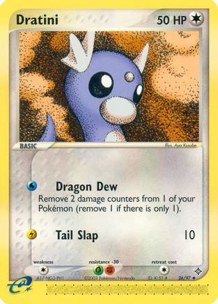 Image of Dratini 026  - Reverse Holofoil Dragon - Uncommon
