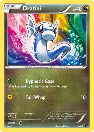 Image of Dratini (2) 002/20  - Holofoil Dragon Vault - Holo Rare
