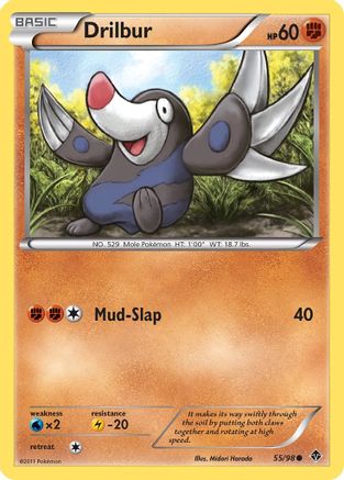 Image of Drilbur (55) 055  - Reverse Holofoil Emerging Powers - Common