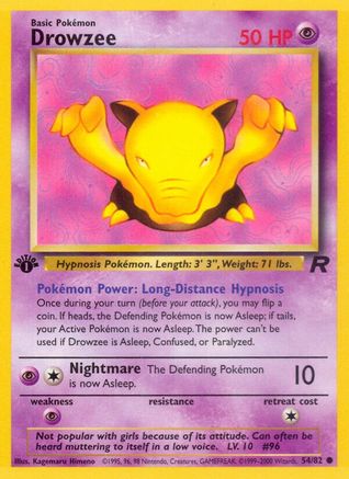 Image of Drowzee 054/82  - Unlimited Team Rocket - Common