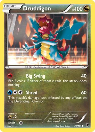 Image of Druddigon 070  Plasma Blast - Common