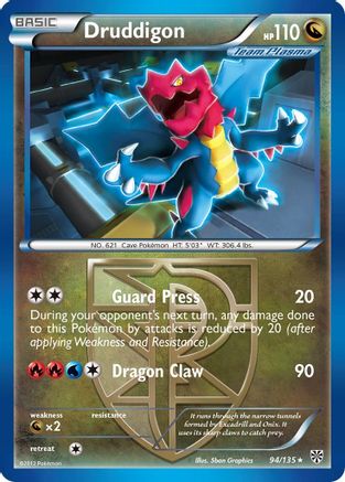 Image of Druddigon (Team Plasma) 094  - Reverse Holofoil Plasma Storm - Rare
