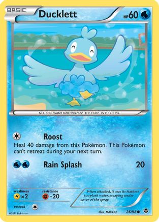 Image of Ducklett 026  - Reverse Holofoil Emerging Powers - Common